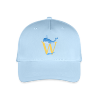 Kinder Snapback Cap personalisiert –  mit Anfangsbuchstaben "W" - Hellblau
