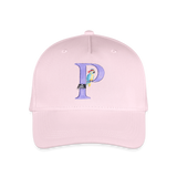 Kinder Snapback Cap personalisiert –  mit Anfangsbuchstaben "P" Pirat - Hellrosa
