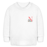 Baby Sweatshirt personalisiert – Bio-Baumwolle Buchstabe "N" - Weiß