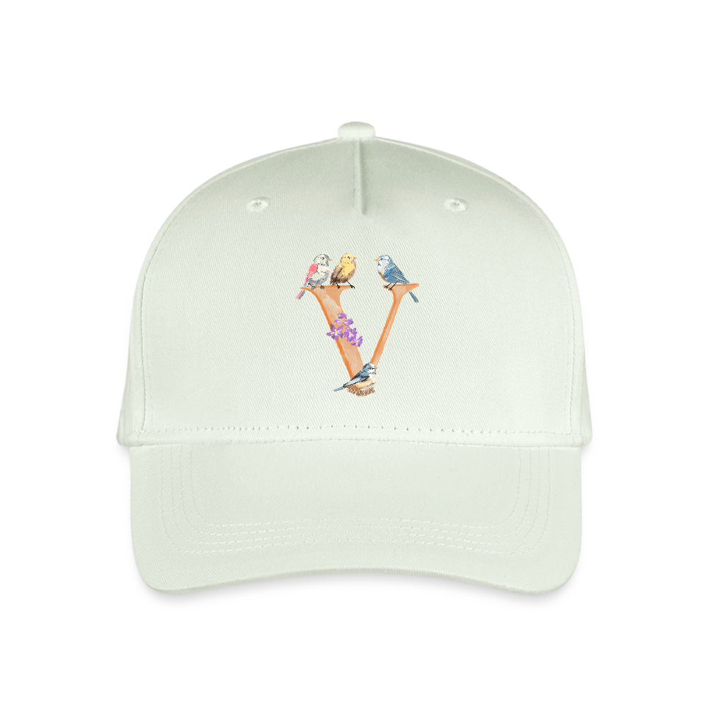 Kinder Snapback Cap personalisiert –  mit Anfangsbuchstaben "V" - Helles Mintgrün