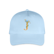 Kinder Snapback Cap personalisiert –  mit Anfangsbuchstaben "J" Blau - Hellblau