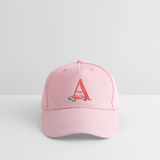 Kinder Snapback Cap personalisiert –  mit Anfangsbuchstaben "A" - Hellrosa