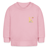 Baby Sweatshirt personalisiert – Bio-Baumwolle Buchstabe "K" - Hellrosa