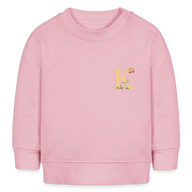 Baby Sweatshirt personalisiert – Bio-Baumwolle Buchstabe "K" - Hellrosa