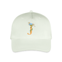 Kinder Snapback Cap personalisiert –  mit Anfangsbuchstaben "J" Blau - Helles Mintgrün