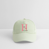 Kinder Snapback Cap personalisiert –  mit Anfangsbuchstaben "H" Hirsch - Helles Mintgrün