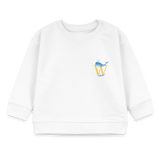 Baby Sweatshirt personalisiert – Bio-Baumwolle Buchstabe "W" - Weiß