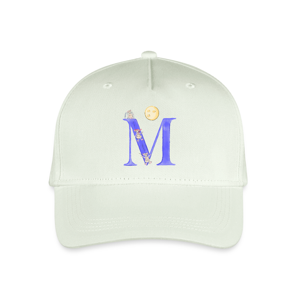 Kinder Snapback Cap personalisiert –  mit Anfangsbuchstaben "M" - Helles Mintgrün