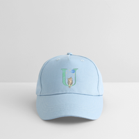 Kinder Snapback Cap personalisiert –  mit Anfangsbuchstaben "U" - Hellblau