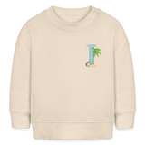 Baby Sweatshirt personalisiert – Bio-Baumwolle Buchstabe "I" - Weißgrau