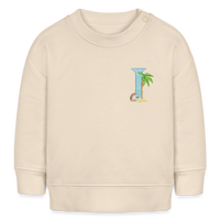 Baby Sweatshirt personalisiert – Bio-Baumwolle Buchstabe "I" - Weißgrau