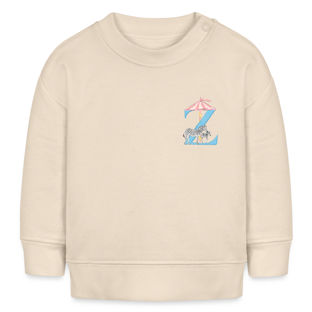 Baby Sweatshirt personalisiert – Bio-Baumwolle Buchstabe "Z" - Weißgrau