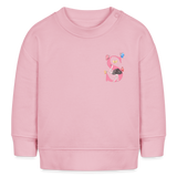 Baby Sweatshirt personalisiert – Bio-Baumwolle Buchstabe "S" - Hellrosa