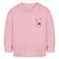 Baby Sweatshirt personalisiert – Bio-Baumwolle Buchstabe "S" - Hellrosa