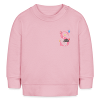 Baby Sweatshirt personalisiert – Bio-Baumwolle Buchstabe "S" - Hellrosa