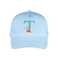 Kinder Snapback Cap personalisiert –  mit Anfangsbuchstaben "T" - Hellblau