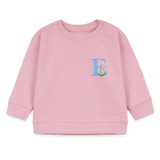 Baby Sweatshirt personalisiert – Bio-Baumwolle Buchstabe "E" - Hellrosa
