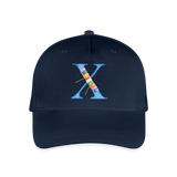 Kinder Snapback Cap personalisiert –  mit Anfangsbuchstaben "X" - Navy