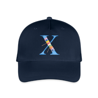 Kinder Snapback Cap personalisiert –  mit Anfangsbuchstaben "X" - Navy