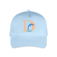 Kinder Snapback Cap personalisiert –  mit Anfangsbuchstaben "D" - Hellblau