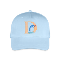 Kinder Snapback Cap personalisiert –  mit Anfangsbuchstaben "D" - Hellblau