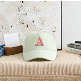 Kinder Snapback Cap personalisiert –  mit Anfangsbuchstaben "A" - Helles Mintgrün