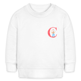 Baby Sweatshirt personalisiert – Bio-Baumwolle Buchstabe "C" - Weiß