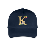 Kinder Snapback Cap personalisiert –  mit Anfangsbuchstaben "K" - Navy