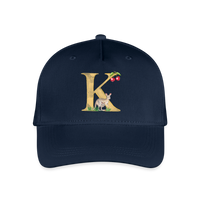 Kinder Snapback Cap personalisiert –  mit Anfangsbuchstaben "K" - Navy