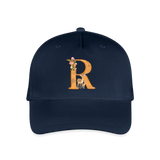 Kinder Snapback Cap personalisiert –  mit Anfangsbuchstaben "R" Rosie - Navy
