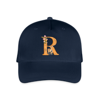 Kinder Snapback Cap personalisiert –  mit Anfangsbuchstaben "R" Rosie - Navy