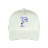 Kinder Snapback Cap personalisiert –  mit Anfangsbuchstaben "P" Pirat - Helles Mintgrün