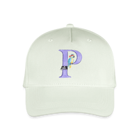 Kinder Snapback Cap personalisiert –  mit Anfangsbuchstaben "P" Pirat - Helles Mintgrün