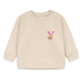 Baby Sweatshirt personalisiert – Bio-Baumwolle Buchstabe "Y" - Weißgrau