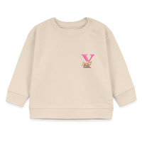 Baby Sweatshirt personalisiert – Bio-Baumwolle Buchstabe "Y" - Weißgrau