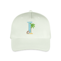 Kinder Snapback Cap personalisiert –  mit Anfangsbuchstaben "I" - Helles Mintgrün