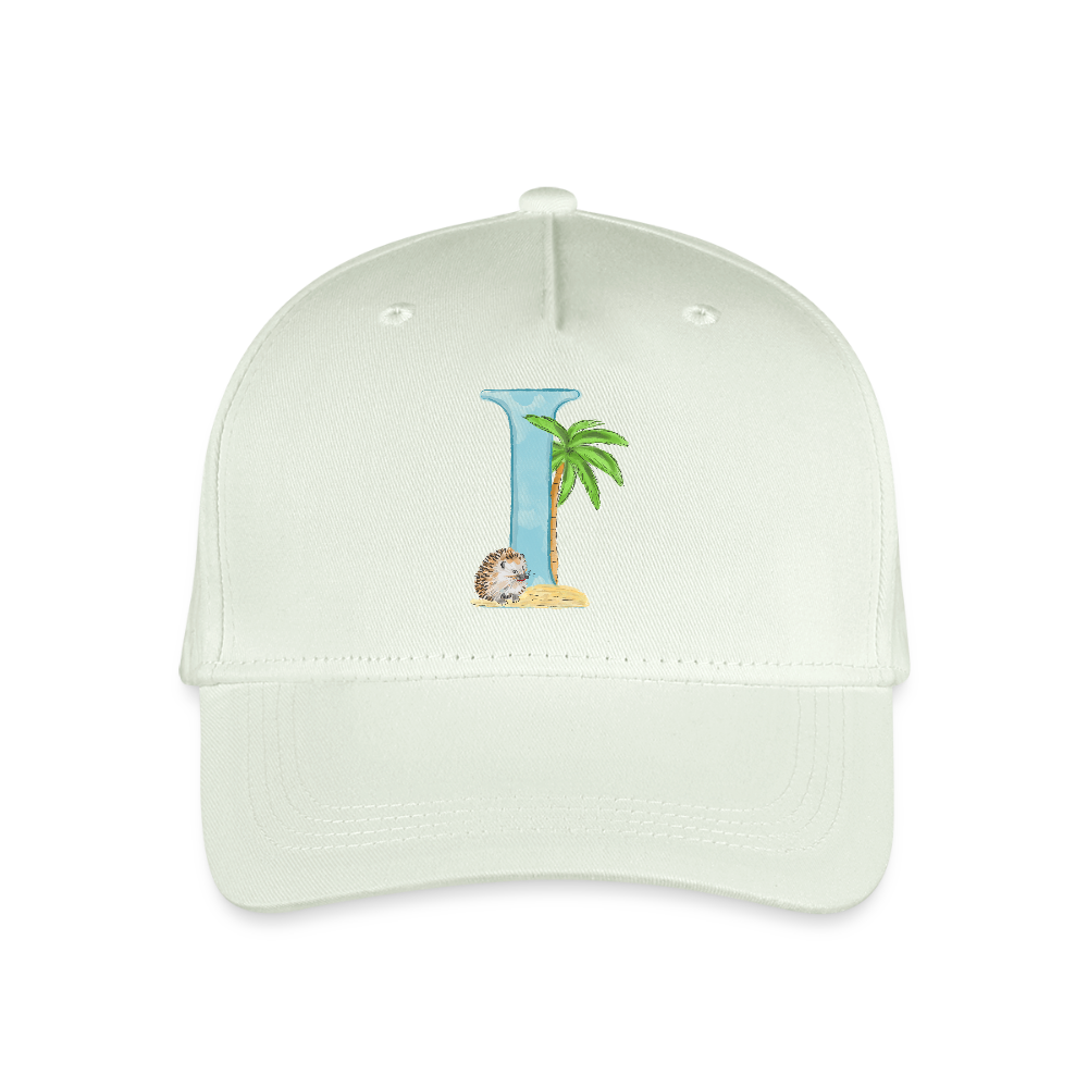 Kinder Snapback Cap personalisiert –  mit Anfangsbuchstaben "I" - Helles Mintgrün
