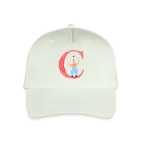 Kinder Snapback Cap personalisiert –  mit Anfangsbuchstaben "C" - Helles Mintgrün