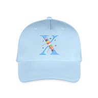 Kinder Snapback Cap personalisiert –  mit Anfangsbuchstaben "X" - Hellblau