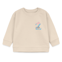Baby Sweatshirt personalisiert – Bio-Baumwolle Buchstabe "Z" - Weißgrau