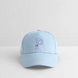 Kinder Snapback Cap personalisiert –  mit Anfangsbuchstaben "P" Pirat - Hellblau