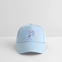 Kinder Snapback Cap personalisiert –  mit Anfangsbuchstaben "P" Pirat - Hellblau