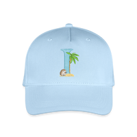 Kinder Snapback Cap personalisiert –  mit Anfangsbuchstaben "I" - Hellblau