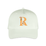 Kinder Snapback Cap personalisiert –  mit Anfangsbuchstaben "R" Rosie - Helles Mintgrün