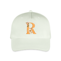 Kinder Snapback Cap personalisiert –  mit Anfangsbuchstaben "R" Rosie - Helles Mintgrün