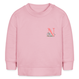 Baby Sweatshirt personalisiert – Bio-Baumwolle Buchstabe "N" - Hellrosa