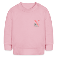 Baby Sweatshirt personalisiert – Bio-Baumwolle Buchstabe "N" - Hellrosa