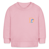 Baby Sweatshirt personalisiert – Bio-Baumwolle Buchstabe "D" - Hellrosa