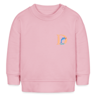 Baby Sweatshirt personalisiert – Bio-Baumwolle Buchstabe "D" - Hellrosa