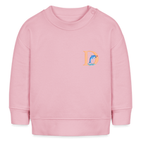 Baby Sweatshirt personalisiert – Bio-Baumwolle Buchstabe "D" - Hellrosa